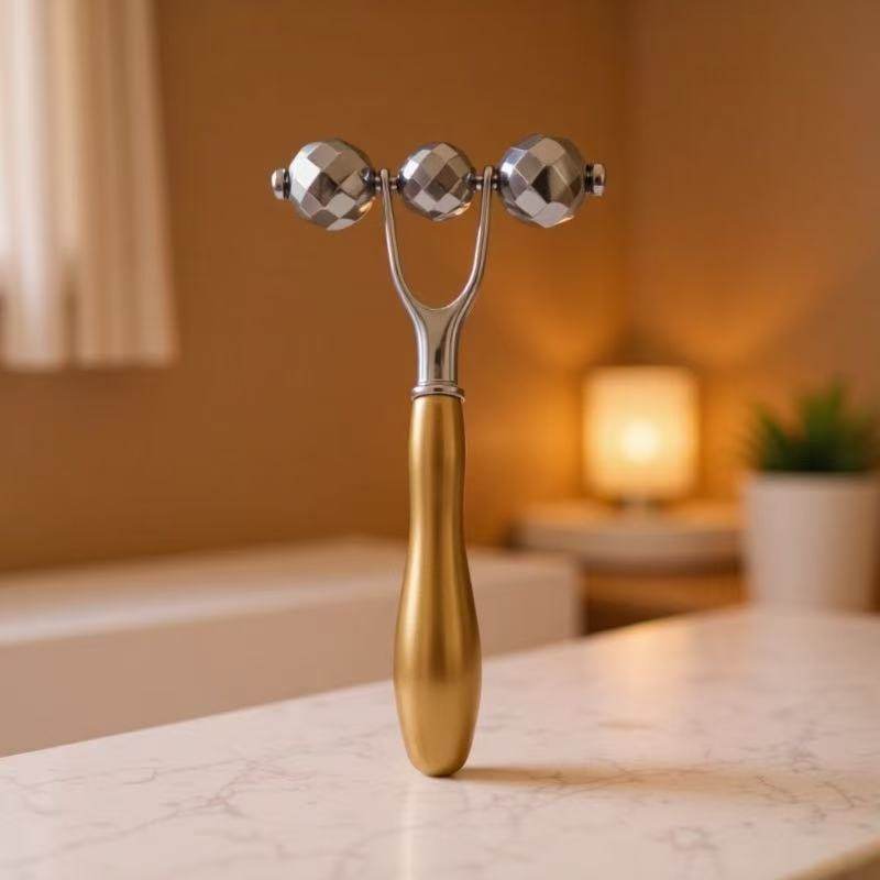 日本美容棒面部眼部皮肤提拉紧致v脸双下巴脸仪电动按摩黄金棒