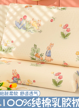 乳胶枕套40cmx60cm纯棉30x50一对装儿童记忆枕芯套40x60全棉成人