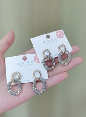 锆石珍珠耳钉女新款2025爆款气质耳饰轻奢小众设计高级感耳坠耳环
