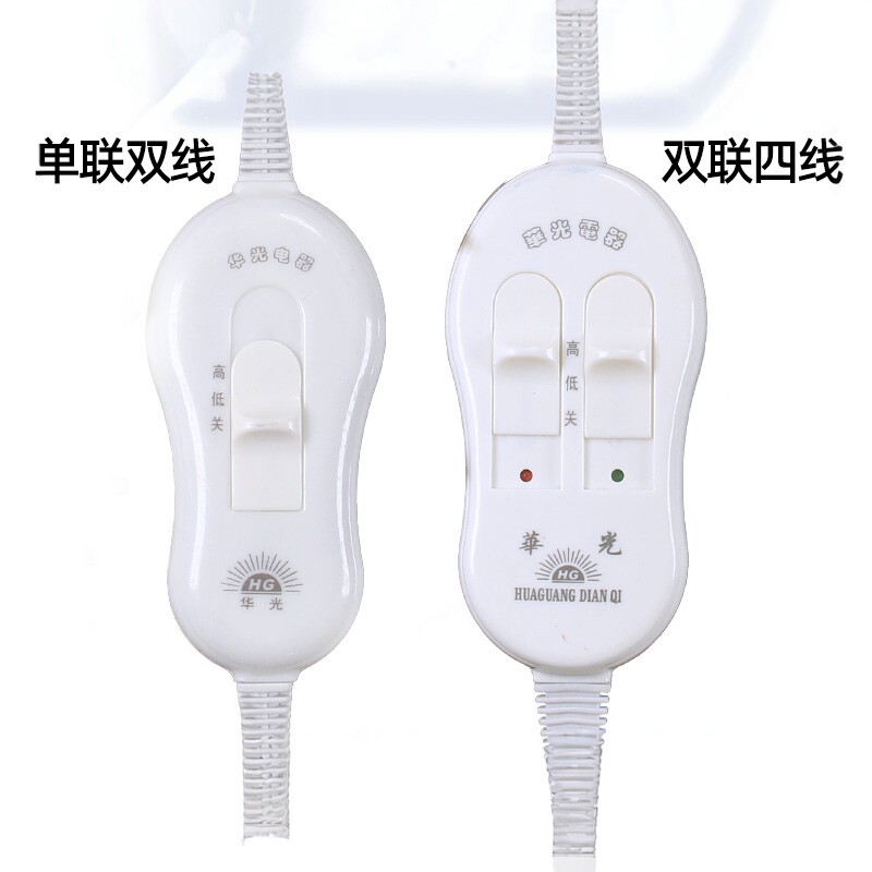 电热毯开关单人双人双控图片