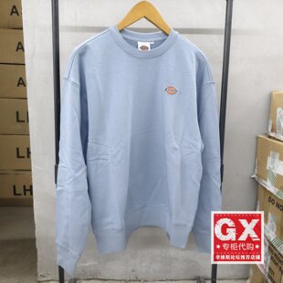 正品Dickies 男款圆领纯色小标LOGO宽松休闲运动卫衣DK013108C991