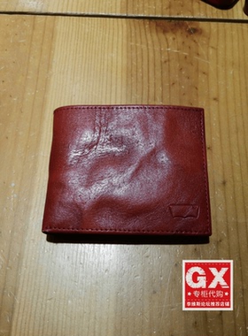 专柜正品Levis李维斯男 时尚黑色经典牛皮商务钱包钱夹77173-0585