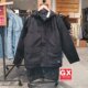 Levis李维斯正品 棉服 连帽中长款 A0702 0000冬黑内胆可拆两穿男士