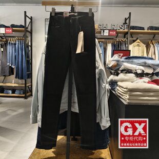 0005女710系列高弹力紧身塑臀黑色牛仔裤 s17780 李维斯Levi 正品