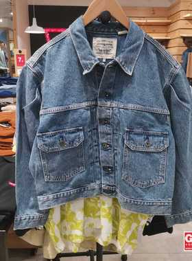 专柜正品Levis李维斯LMC宽松落肩女士牛仔夹克外套17728-0002