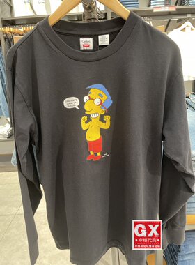 levis李维斯A2057-0000辛普森联名款2022春款男士黑色长袖T恤