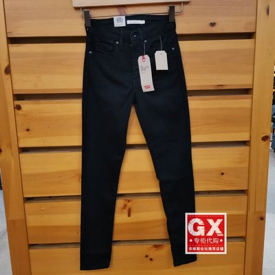 GX出品 Levis李维斯18882-0024 721 女 黑提臀高腰包身小脚牛仔裤
