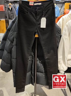 正品李维斯Levi's17778-0034 女710系列高弹力紧身塑臀黑色牛仔裤