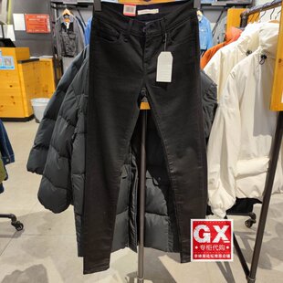 女710系列高弹力紧身塑臀黑色牛仔裤 正品 0034 s17778 李维斯Levi