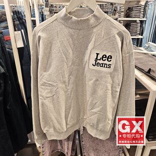 Lee专柜正品 A02848 男灰色半高领套头毛线圈卫衣LMT006253CST00F