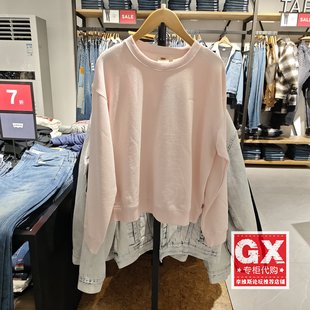 0003 卫衣008G2 正品 levis李维斯2025秋刺绣小LOGO女士粉色长袖