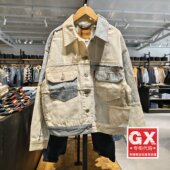 拼接翻领宽松牛仔夹克外套女A6050 levis李维斯春季 秦岚同款 0000