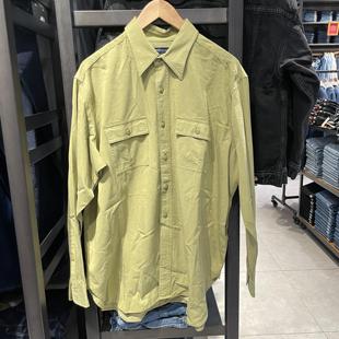 0002 A2188 专柜正品 Levis李维斯LMC高端精工淡黄色宽松男衬衫