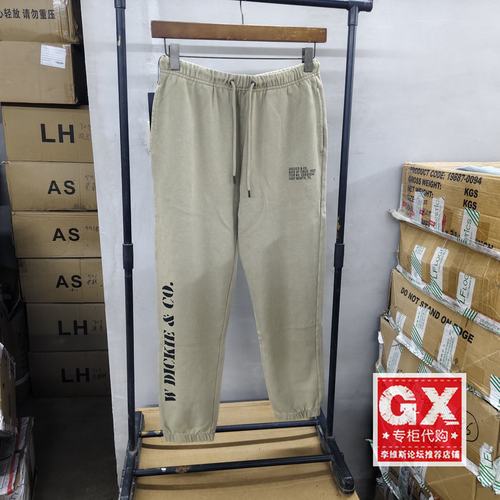 专柜正品DICKIES男士沙色纯棉时尚休闲裤收脚卫裤DK0A868WCH11