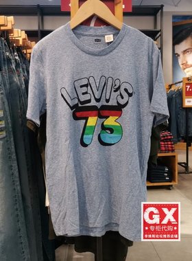 GX出品 levis 李维斯 22491-0358 经典印花蓝 男时尚圆领 短袖T恤