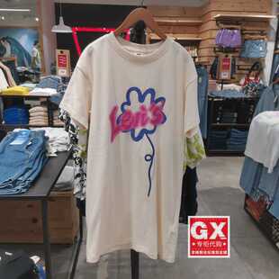 levis李维斯 A6415 23春夏 连衣裙女 0000 logo花朵印花短袖 正品