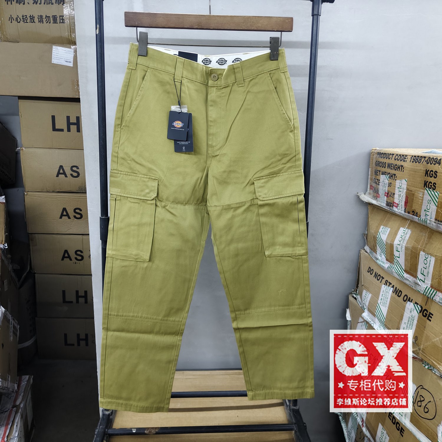 专柜正品DICKIES男卡其黄工装纯棉口袋时尚休闲长裤DK010169KHK1