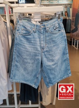 专柜正品Lee 薄款春夏男款牛仔短裤五分裤LMB1009036UX00F-A02225
