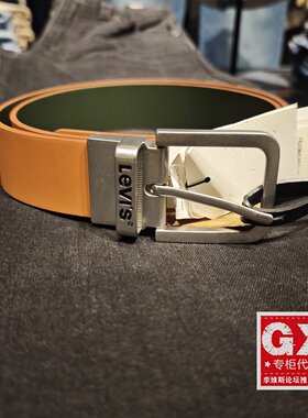 专柜正品Levi's李维斯男士牛皮革时尚休闲腰带D6605-0001