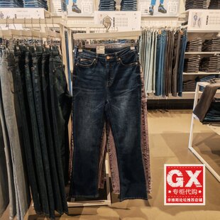 Lee专柜正品 2024秋冬女款中腰微喇牛仔裤LWB100426100077-A07649