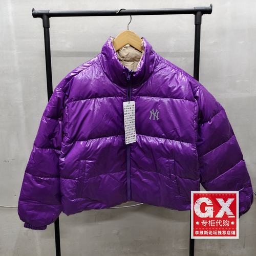 NewEra纽亦华男女MLB保暖系列黑色亮面保暖双面穿羽绒服12877423