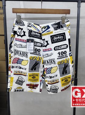 专柜正品DICKIES男士印花工装纯棉时尚休闲短裤DK010266C901