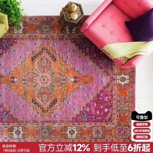 楼兰美惠 美式复古欧式茶几客厅地毯波斯地毯轻奢宫廷卧室床边毯