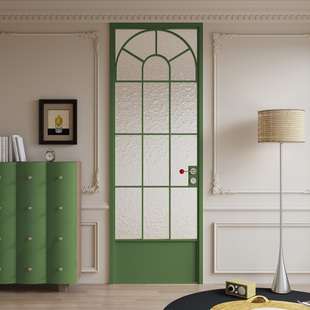 法式 复古多巴胺色卫生间门厨房阳台隔断门浴室厕所洗手间平开门