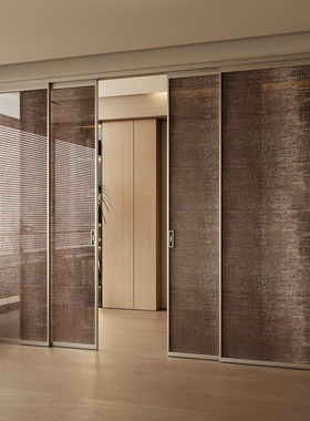 单玻夹丝门推拉门厨房门客厅阳台玻璃门室内折叠门隔断门定制新款