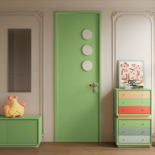 新款洞洞法式复古卫生间门厕所门玻璃门多巴胺钛镁合金浴室门定制