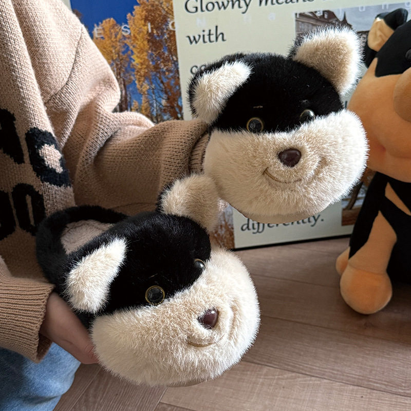 DIMIFEI 蜂蜜小狗棉拖鞋女学生秋冬季寝室内居家可爱卡通防滑棉鞋