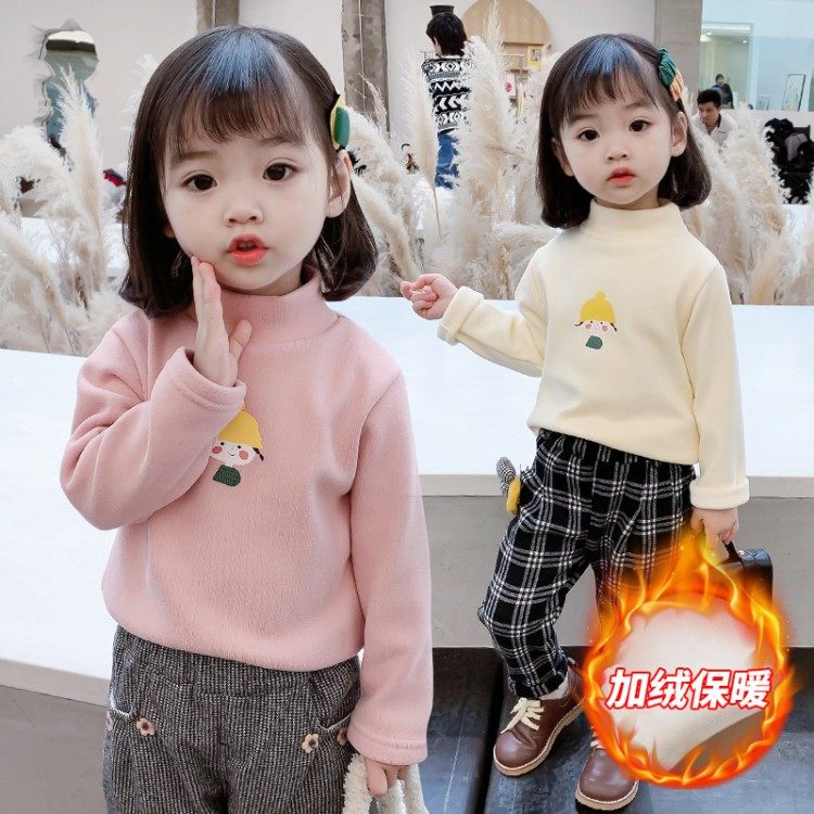 女童一体绒打底衫冬季小童长袖上衣宝宝加绒T恤儿童半高领保暖衣,童装/婴儿装/亲子装,T恤,淘宝优惠券,粉丝福利购,淘宝优惠卷