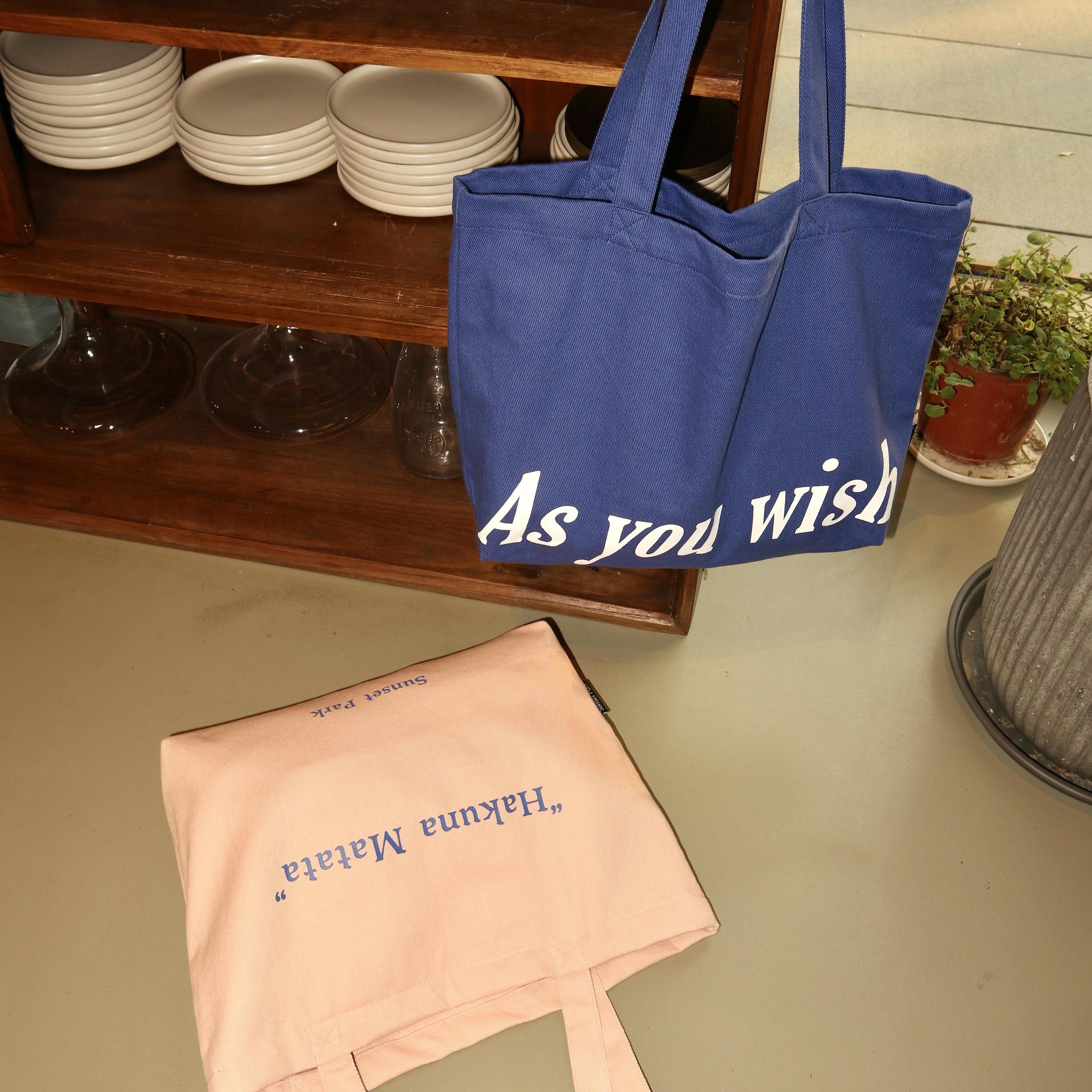 SunsetPark「HakunaMatata」原创双面背简约松弛感百搭单肩托特包