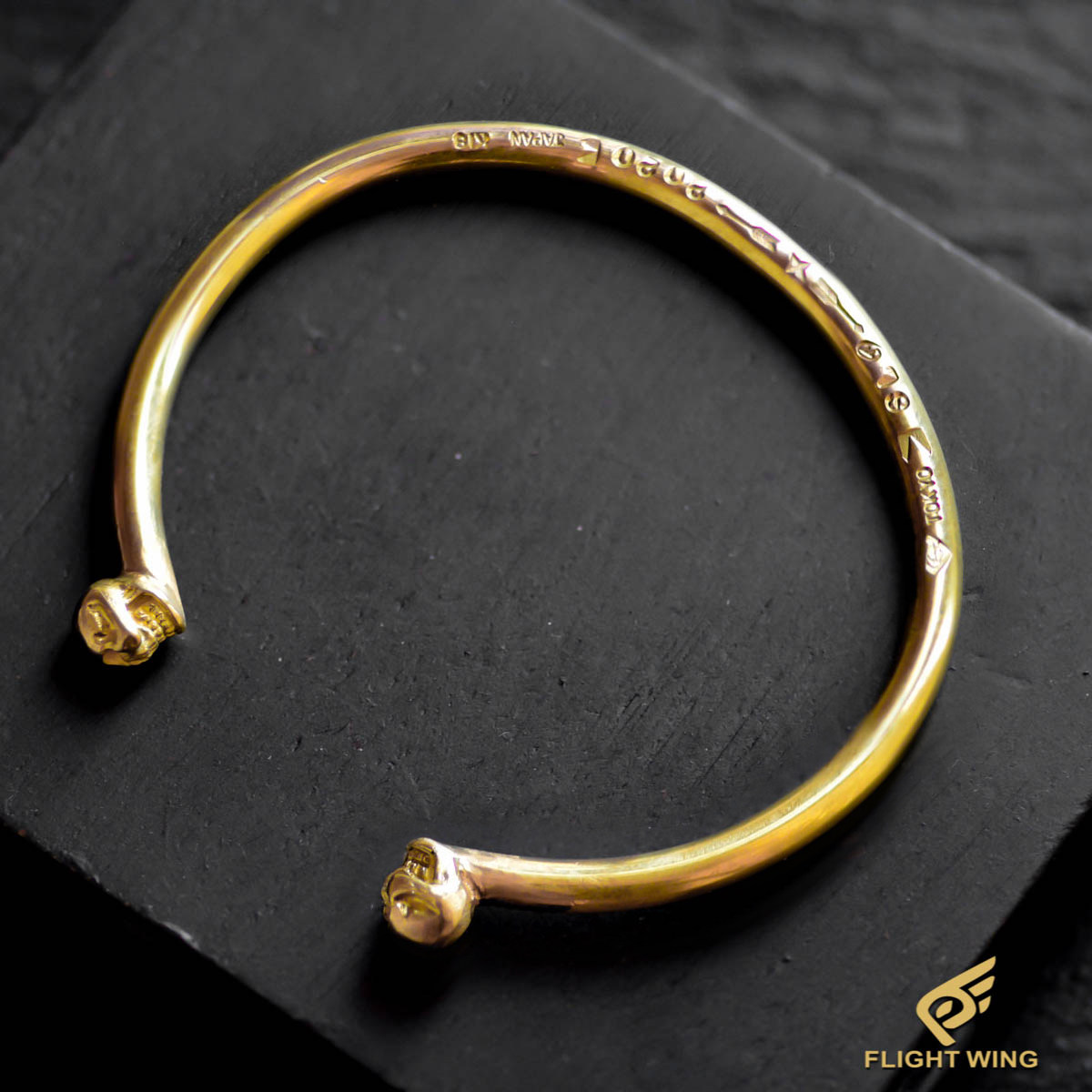 高山隆stop light正品全金双骷髅细手镯日本复古机车手工银饰男女