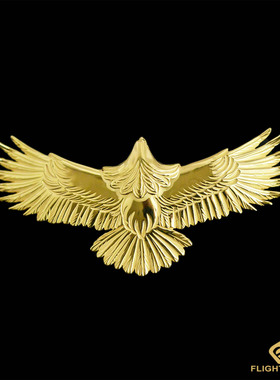 日本正品LaKey全金头金鹰铂金头金鹰项链吊坠男女日本纯手工银饰