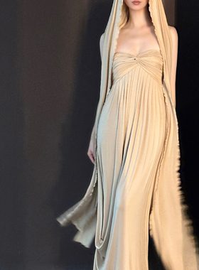 [月光颂]原创设计师希腊女神裙连衣埃及度假沙丘漠异域旅游废土风