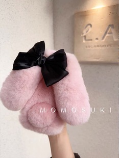 4pro 80女70se畅玩30M荣耀x50可爱magic5 3女 P40E手机壳90 秋冬天毛毛绒绒小兔子畅享60X适用华为mate60pro