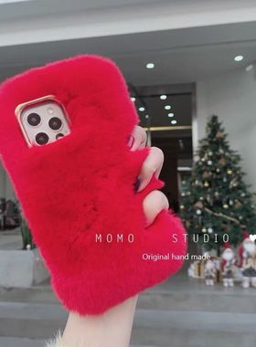 秋冬A1i简约a3纯色a2m喜庆OPPOFindx8s+/7ultra/6pro毛绒A6PRO红色a5/k11x/k12x/OPPO Reno14pro/13/12/11/10