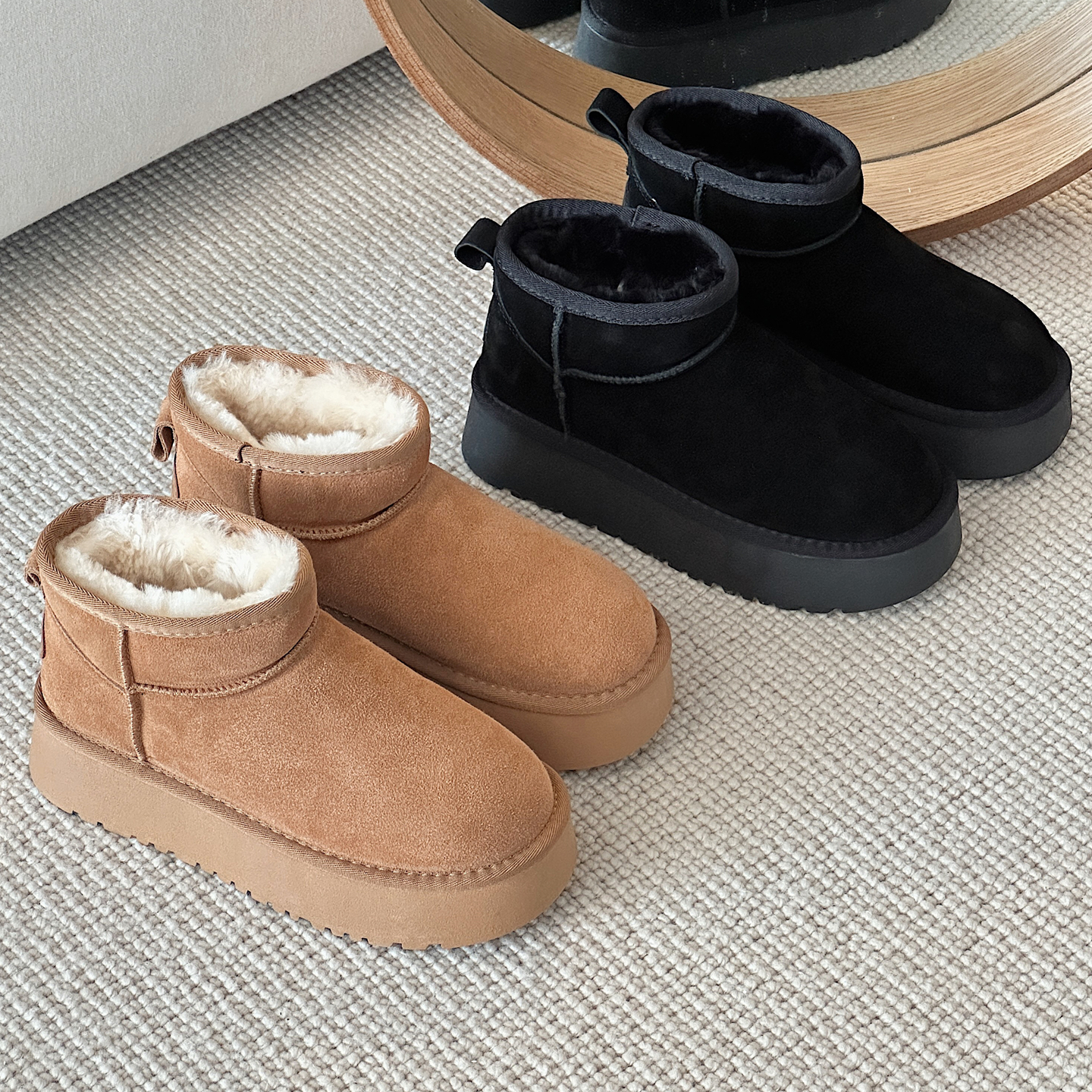 赵逸逸2025新款厚底雪地靴