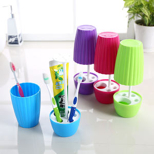 洗漱杯 洗漱套装可爱卫浴牙刷架亲子牙刷架牙刷杯台灯式创意