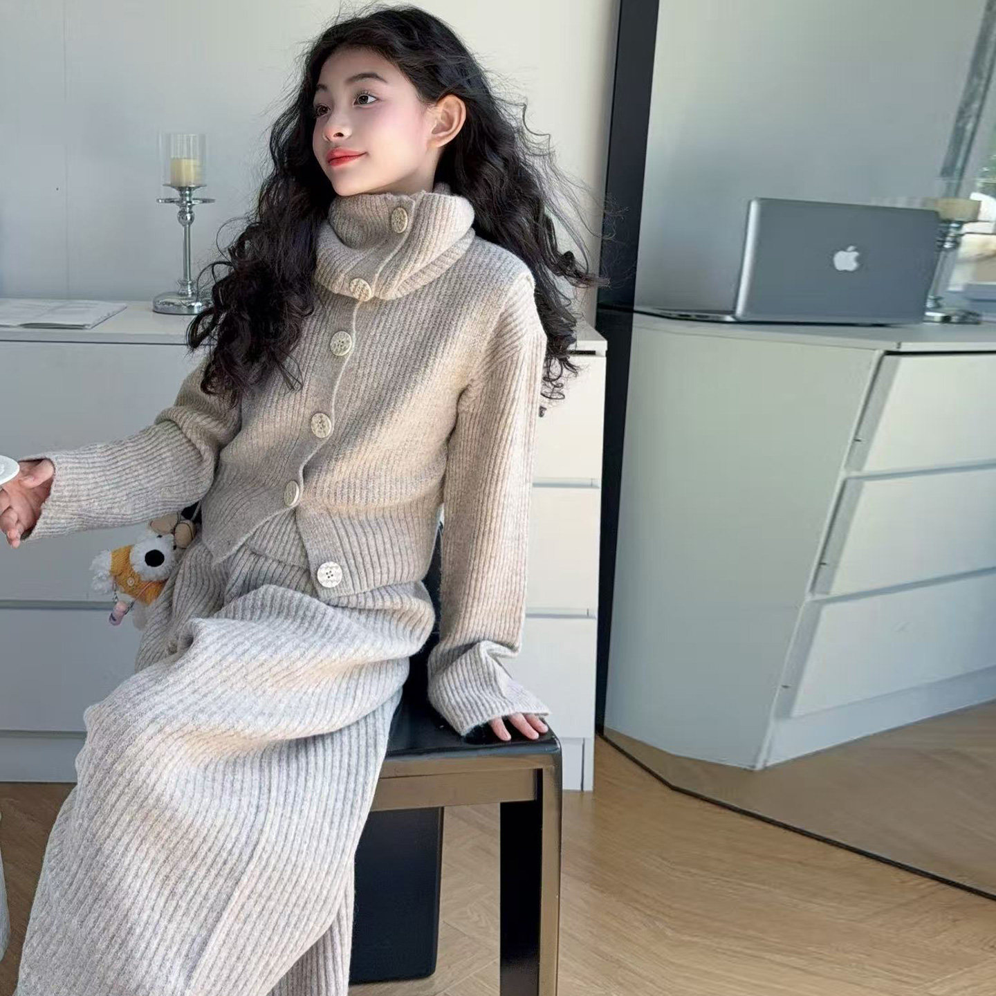 女童休闲套装秋冬毛衣2025新款儿童洋气女孩秋装阔腿裤三件套,童装/婴儿装/亲子装,套装,淘宝优惠券,粉丝福利购,淘宝优惠卷