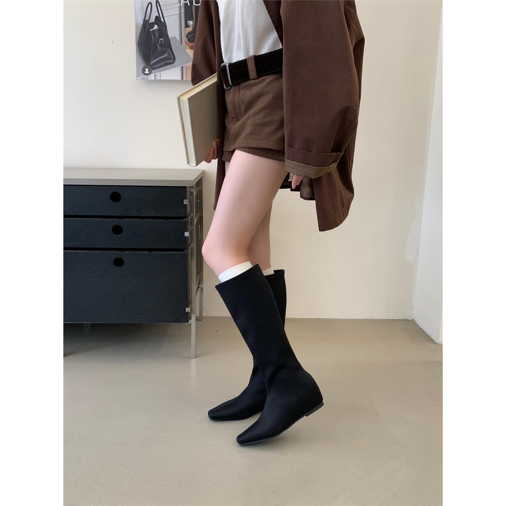 SHOE-REN韩版方头内增高