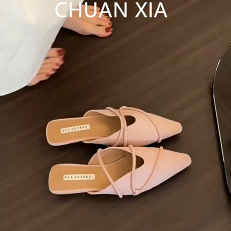 羊皮版~法式小猫跟包头凉