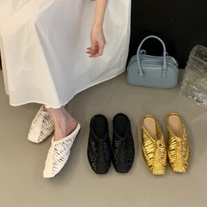 YAGELI韩版编织包头半拖