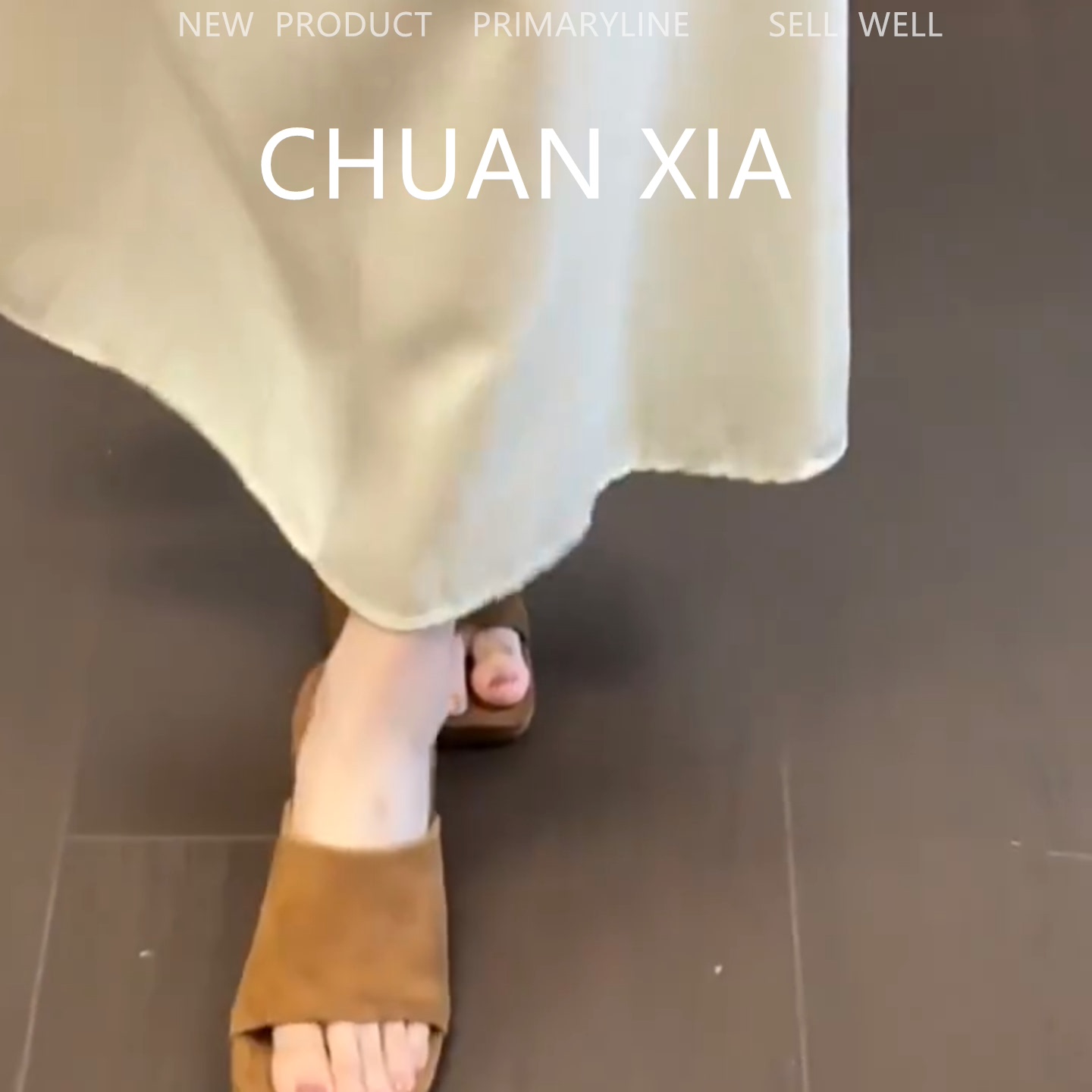 羊皮版-法式复古绒面露趾