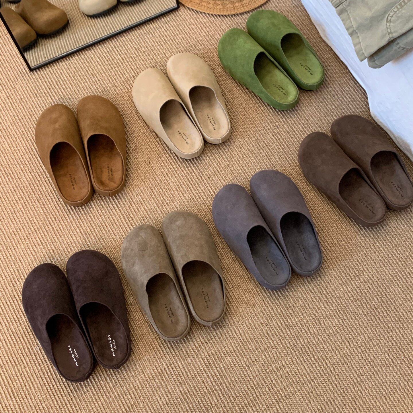 MUMIXI休闲风磨砂皮包头