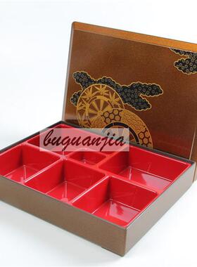 耐高温日式便当盒 分餐盒寿司盒饭盒套餐盒堂吃快餐盒大号带盖子