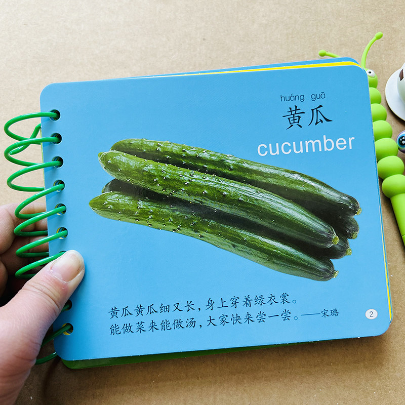 撕不烂宝宝认识蔬菜卡片 0-1-2-3-6岁婴幼儿看图识物绘本大图大字一岁