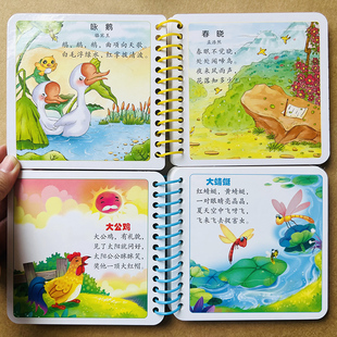 3岁婴儿简单古诗词卡唐诗儿歌童谣顺口溜撕不坏幼儿启蒙一岁两岁古诗书诗歌绘本 儿歌唐诗卡片宝宝早教书2本撕不烂幼儿园学前0
