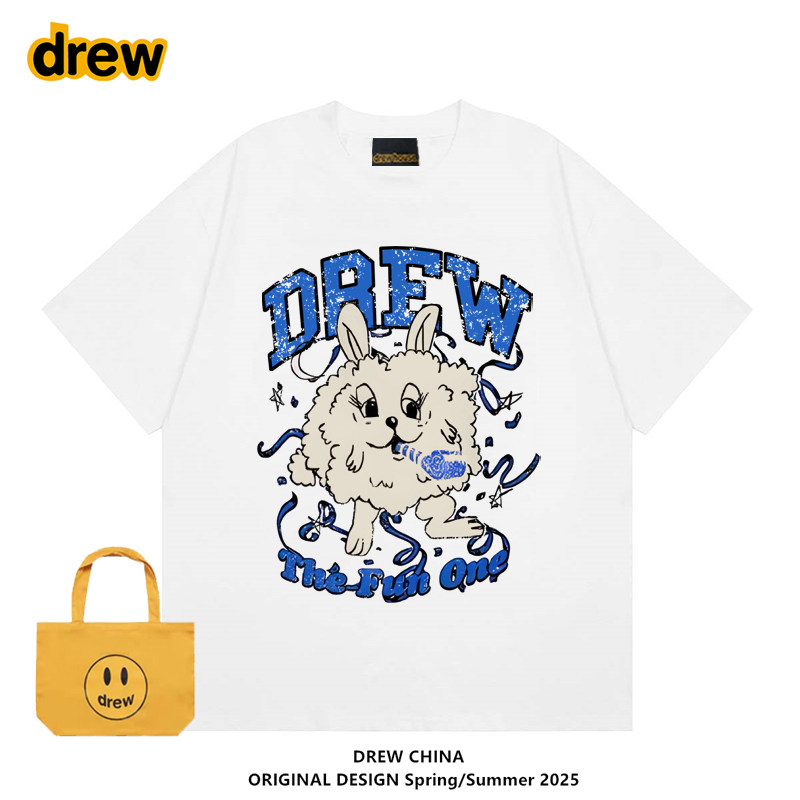 Drew潮牌小狗印花短袖T恤